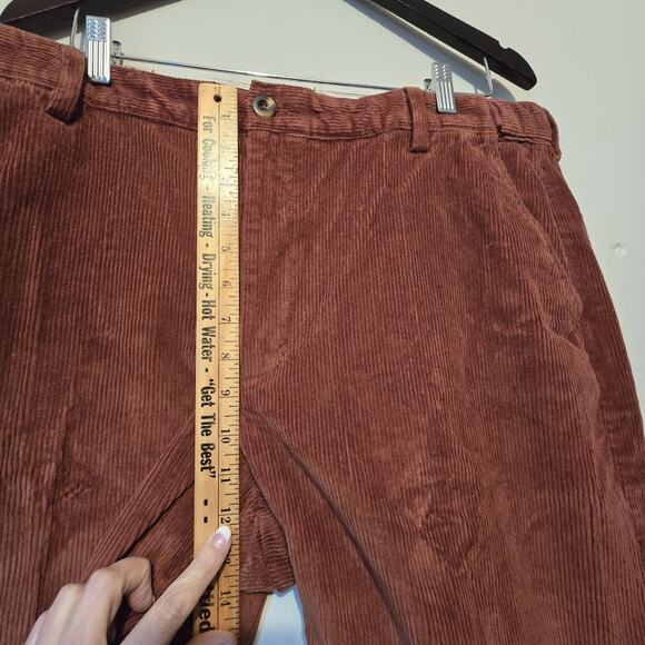 LL Bean Comfort Waist Straight Corduroy Pants Mens 38wx31L Brown Preppy 502864 - Picture 13 of 16
